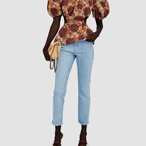 Frame Denim Light Blue Straight Leg Jeans